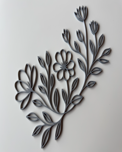  Çiçek Desenli Duvar Dekoru – Modern Minimal Duvar Süsü | Salon Duvar Dekorasyonu