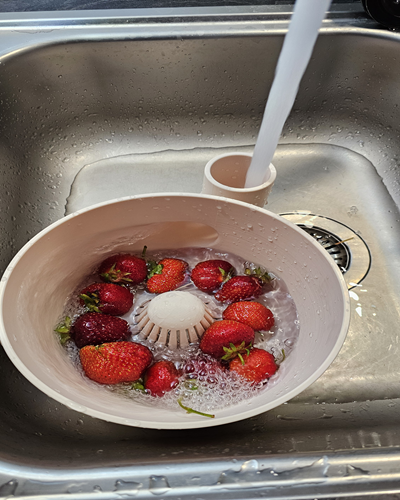 HydroBowl Pratik Meyve & Sebze Yıkama Kabı – Su Sirkülasyonlu Temizleme Aparatı