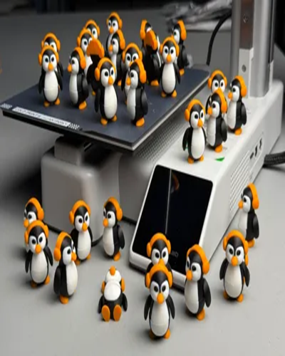 Penguen Anahtarlık – Sevimli Hayvan Figürlü Anahtarlık – 3D Baskı Çanta Aksesuarı – Hediyelik Mini Figür