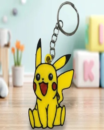 Sevimli Pikachu Figürlü Anahtarlık – Çanta süsü  Renkli ve Eğlenceli Tasarım (10 adet )
